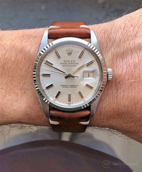 genuine rolex datejust leather strap|vintage rolex datejust leather strap.